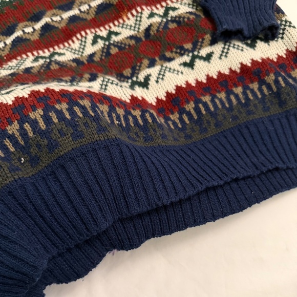 VINTAGE abstract grandpa knit sweater - Picture 6 of 12